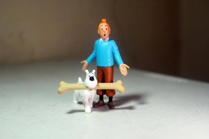 5 figurines Tintin par Moulinsart (Tintin, Capitaine Haddock, Professeur  Tournesol